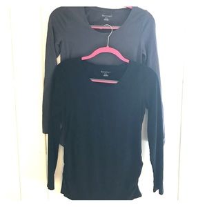 Pair of two, long-sleeve maternity tees